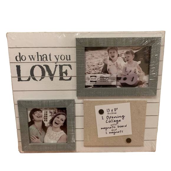 Grey and white multi-picture frame (wall mount) NWT - Picture 1 of 6